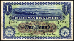 ISLE OF MAN. 1 Pfund 24.08.1956. Pick&nbsp; 6 d. .