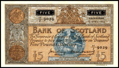 SCHOTTLAND. Bank of Scotland. 5 Pounds 12.04.1956. Pi. 101a. .