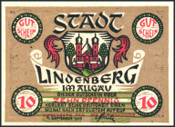 BAYERN. Lindenberg / Allg., Stadt. 5, 10, 50 Pf. 1.9.1947. Ke. 130, Schöne&nbsp; 481,482,483. (3 Stück).
