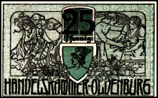 NIEDERSACHSEN. Oldenburg,Handelskammer. 25 Pfg. 1.12.1918 Serie G. Gr. O.19.3c. .