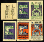 NIEDERSACHSEN. Uelzen,Stadt. 10 x 10, 25 Pf. o.D. -1.7.1922 Uhlenköper kpl. m.Banderole. Gr.-M. 1351.1. .