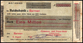RHEINLAND. Barmen, Commerz-und Privat Bank. 1 Mio.Mark 9.8.1923. v.E. 43.1. .