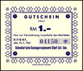 RHEINLAND. Eitorf, Schoeller'sche u. E.Kammgarnspinnerei-AG. 1, 10, 50 RM 10.5.1947 Wz.Achtecfliesen. Ohne Unterschrift. v.E. 452.17b, 18b,19b, Schöne...