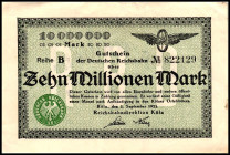 RHEINLAND. Köln,  Reichsbahndirektion. 2x10, 2x20, 100, 500 Mio. Mark 2.9.1923, v.E 810.5, 7, 8, 10,11c, 12. (6).
