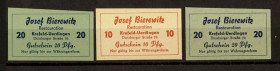 RHEINLAND. Ründeroth, Gemeindekasse. 5, 10 . 50 Pfg. 1.6.1947. v.E. 1190.1a,2,a,3a, Schöne. 0591a, 0592a, 0593a. 3 Stück..