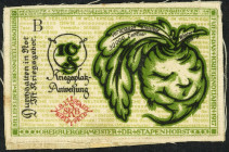 NOTGELD BESONDERER ART. STOFFGELD. Bielefeld, Stadtsparkasse. 5 Mark 15.7.1921- 1.10.1922, Leinen. Grasser-Pi. 15, Gra. 16. R.