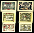 NOTGELD BESONDERER ART. LEDERGELD. OSTERWIECK am Harz (Sa.-Anhalt). 20, 50 Mark 1.5.1922 und 1 Gold Mark von Oktober 1923. Grab. 350,354, 364,. .