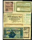 ALLGEMEINE LOTS UND SAMMLUNGEN. DEUTSCHE REICHSBAHN. Restsammlung 1923 Notgeld: Speyer, Hamburg, Gutscheine Köln, Recklinghausen, Siegburg, Schweln, H...