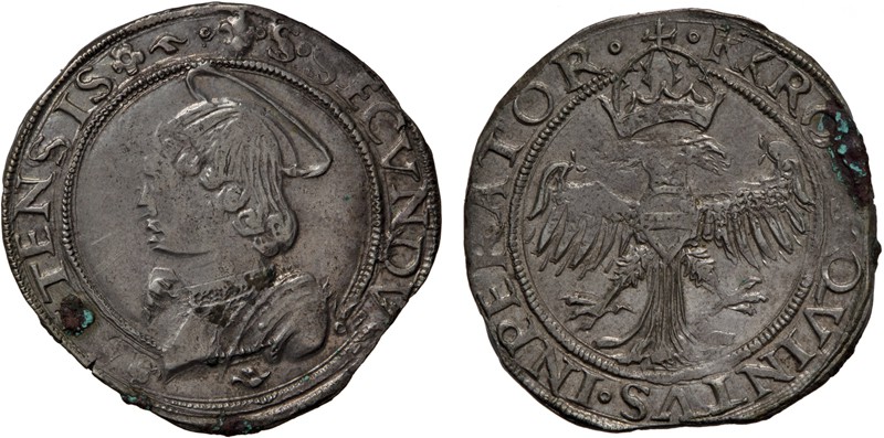 ZECCHE ITALIANE. ASTI. CARLO V (1529-1531). 
MEZZO TESTONE
Argento, 5,21 gr, 2...