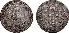 ZECCHE ITALIANE. GRANDUCATO DI TOSCANA. 
COSIMO II (1608-1620). TALLERO 1619
Pisa. Argento, 27,95 gr, 42 mm. Graffi. BB+
D: COSMVS II MAGN DVX ETRV...