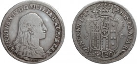 ZECCHE ITALIANE. REGNO DI NAPOLI. 
FERDINANDO IV (1759-1816). 120 GRANA 1787
Napoli. Argento, 26,97 gr, 42 mm. qBB 
D: FERDINAN . IV . D . G. SICIL...