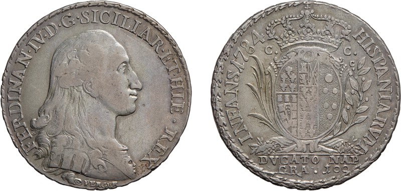 ZECCHE ITALIANE. REGNO DI NAPOLI. 
FERDINANDO IV (1759-1816). 100 GRANA 1784
A...
