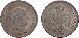 ZECCHE ITALIANE. REGNO DELLE DUE SICILIE. 
FRANCESCO I (1825-1830). 60 GRANA 1826
Argento, 13,79 gr, 32 mm. Molto Rara. SPL+
D: FRANCISCVS I . DEI ...