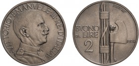REGNO D'ITALIA. VITTORIO EMANUELE III (1900-1943). BUONO 2 LIRE 1924
Nichelio, 9,93 gr, 29 mm. Minimi segnetti. SPL
D: VITTORIO . EMANUELE . III . R...