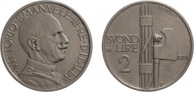REGNO D'ITALIA. VITTORIO EMANUELE III (1900-1943). 
BUONO 2 LIRE 1926
Nichelio, 9,73 gr, 29 mm. BB
D: VITTORIO . EMANUELE . III . RE . D'ITALIA Sem...