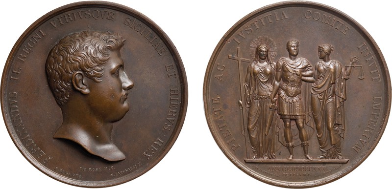 MEDAGLIE ITALIANE. REGNO DELLE DUE SICILIE. FERDINANDO II (1830-1859). ASCENSION...