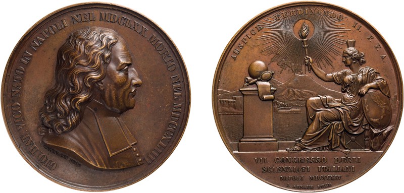 MEDAGLIE ITALIANE. REGNO DI NAPOLI. VII CONGRESSO DEGLI SCIENZIATI 1845. OPUS AR...