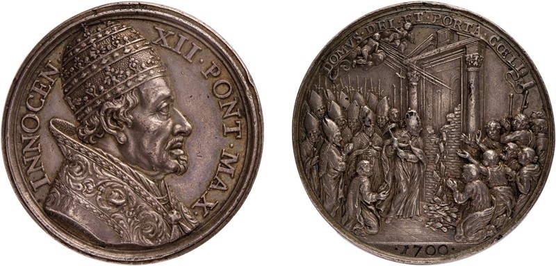 MEDAGLIE PONTIFICIE. INNOCENZO XII. APERTURA PORTA SANTA 1700. OPUS HAMERANI
Ar...