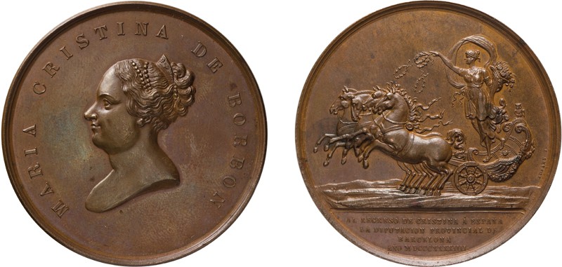 MEDAGLIE ESTERE. SPAGNA. MARIA CRISTINA DI BORBONE. OPUS JUBANY
Bronzo, 62,83 g...