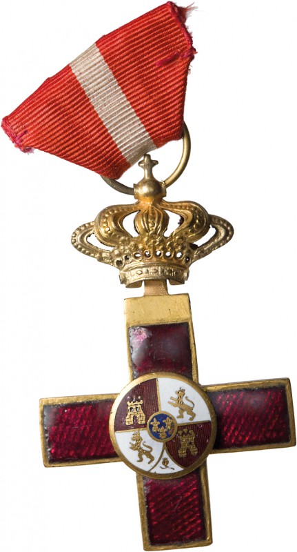 DECORAZIONI ESTERE. SPAGNA. CROCE AL MERITO DI PRIMA CLASSE. 
Smalti.
La medag...