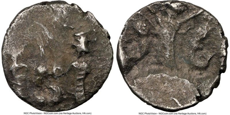 JUDAEA. Samaria. Ca. mid-4th century BC. AR obol (9mm, 7h). NGC Choice Fine. Two...