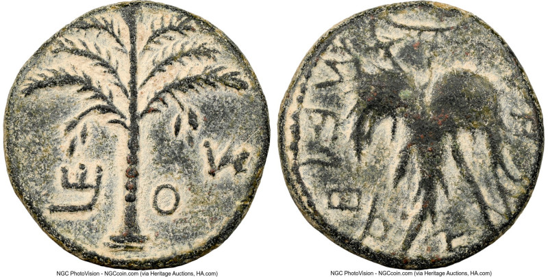 JUDAEA. Bar Kokhba Revolt (AD 132-135). AE middle bronze (24mm, 10.22 gm, 7h). N...
