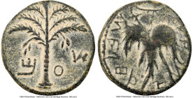 JUDAEA. Bar Kokhba Revolt (AD 132-135). AE middle bronze (24mm, 10.22 gm, 7h). NGC Choice VF 4/5 - 3/5, repatinated. Dated Year 2 (AD 133/4). Simon (P...