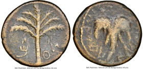JUDAEA. Bar Kochba Revolt (AD 132-135). AE middle bronze (27mm, 7h). NGC Fine, scratches. Dated Year 2 (AD 133/4). Simon (Paleo-Hebrew), palm tree wit...