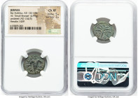 JUDAEA. Bar Kokhba Revolt (AD 132-135). AE small bronze (19mm, 4.95 gm, 6h). NGC Choice XF 5/5 - 3/5. Undated issue of Year 3 (AD 134/5). Jerusalem (P...