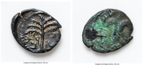 JUDAEA. Bar Kokhba Revolt (AD 132-135). AE small bronze (20mm, 3.28 gm, 6h). Choice Fine, bronze disease. Undated issue of Year 3 (AD 134/5). Jerusale...