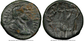 JUDAEA. Gaza. Hadrian (AD 117-138). AE (22mm, 10.94 gm, 11h). NGC VF 2/5 - 3/5, die shift. Dated Year 7/196 (AD 135/136). ΑΥΤ ΚΑΙ ΤΡΑΙ ΑΔΡΙΑΝΟC CΕ, la...