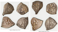 Charles II 4-Piece Lot of Uncertified 1/2 Reales Fine-VF, Includes (4) 1/2 Reales [1.71, 1.64, 1.52, 1.93gm]. Sold as is, no returns. From the JBR Col...