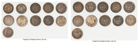 Ferdinand VI 11-Piece Lot of Uncertified Assorted 1/2 Reales VF, Includes (11) 1/2 Reales 1747-1760, Mexico City mint. Sold as is, no returns. From th...