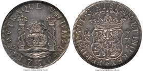 Ferdinand VI 4 Reales 1756 Mo-MM AU55 NGC, Mexico City mint, KM95, Cal-390. Evenly struck and attractively lavender toned, there are only two certifie...