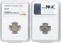 Charles III 1/2 Real 1783 Mo-FF AU55 NGC, Mexico City mint, KM69.2, Cal-210. Last attainable grade at NGC. HID09801242017 © 2024 Heritage Auctions | A...