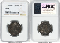 Charles III 2 Reales 1773 Mo-FM AU50 NGC, Mexico City mint, KM88.2, Cal-659. HID09801242017 © 2024 Heritage Auctions | All Rights Reserved www.HA.com/...