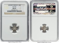 Ferdinand VII silver 1/4 Real 1816-Mo MS62 NGC, Mexico City mint, KM62, Cal-unl. From the Globus Collection HID09801242017 © 2024 Heritage Auctions | ...