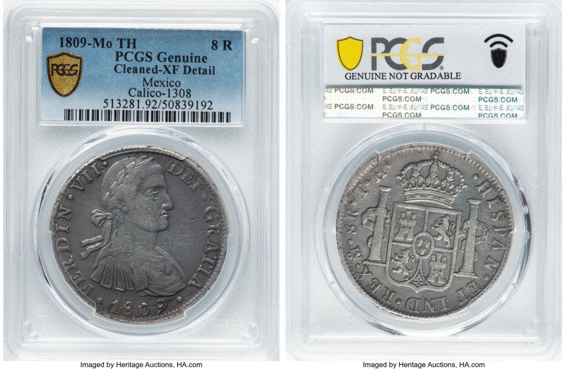 Ferdinand VII 8 Reales 1809 Mo-TH XF Details (Cleaned) PCGS, Mexico City mint, K...