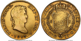 Ferdinand VII gold 8 Escudos 1814 Mo-JJ AU53 NGC, Mexico City mint, KM161, Cal-1788. An attainable example of this popular type, presenting glowing ho...