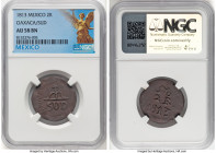 Oaxaca. War of Independence 2 Reales 1813 AU58 Brown NGC, KM226.1. SUD type. Insurgent coinage struck under General Morelos. HID09801242017 © 2024 Her...