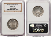 Republic 2 Reales 1861 Mo-CH MS64 Prooflike NGC, Mexico City mint, KM374.10. Fully struck with deeply mirrored fields, displaying superb eye-appeal. H...