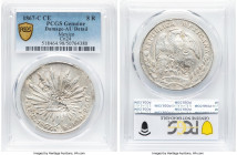 Republic 8 Reales 1867 C-CE AU Details (Damage) PCGS, Culiacan mint, KM377.3, DP-Cn24. Chopmarked. HID09801242017 © 2024 Heritage Auctions | All Right...