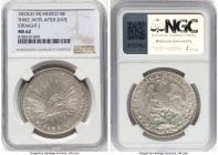 Republic 8 Reales 1833 Go-MJ MS62 NGC, Guanajuato mint, KM377.8, DP-Go14. Three dots after date and straight J variety. The second-finest grade availa...