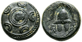REYES DE MACEDONIA, Filipo III Arrhidaios. Ae15. (Ae. 4,67g/15mm). 323-317 a.C. Ceca incierta del oeste de Asia. (Price 2803). Anv: Cabeza de Heracles...