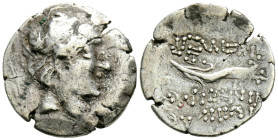 REINO SELEUCIDA, Demetrios I Soter. Dracma. (Ar. 3,17g/19mm). 152-151 a.C. Antioquía en el Orontes. (Seaby 1642.3C; HGC 9, 806). Anv: Cabeza diademada...