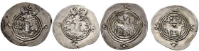 IMPERIO SASÁNIDA. Interesante pareja de Dracmas de Khusro II. Diferentes variantes y estados de conservación. A EXAMINAR.