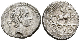 GENS MARCIA. Denario. (Ar. 3,59g/19mm). 56 a.C. Roma. (FFC 895; Crawford 425/1). Anv: Cabeza diademada de Ancus Marcius a derecha, detrás lítuo, debaj...