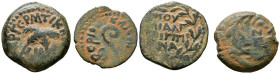 JUDAEA. Pareja de 2 Prutah de los procuradores Poncio Pilato y Antonius Felix. A EXAMINAR.