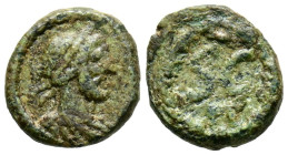 ADRIANO. Uncia. (Ae. 1,01g/10mm). 117-138 d.C. Roma. (RIC 629b, Sear 3705). Busto laureado de Adriano a derecha. Rev: SC dentro de la corona. MBC-. Ra...