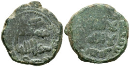 PERIODO GOBERNADORES OMEYAS, Anónimo. Felus. (Ae. 8,98g/22mm). 108H. Al-Andalus. (Frochoso XIX-e). MBC.